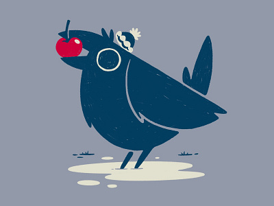 Blackbird bird bird logo blake stevenson cartoon character design cherry cute eye hipster illustration jetpacks and rollerskates label design package design packaging retro simple simple logo ui ux