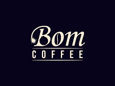 Logo Bom Coffee affinity bom bomb brand branding coffee coffee shop coffeeshop concept design designer line lineart logo minimal typography typography logo