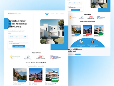 Rumahidaman.com; Property Landing Page UI Exploration design exploration flat hero section home landing page design landingpage property developer ui uiux ux web web design