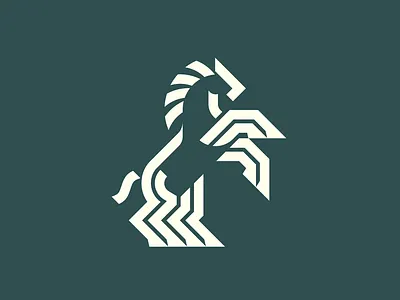Apolosa logo geometric horse logo thicklines