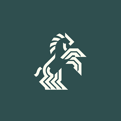 Apolosa logo geometric horse logo thicklines