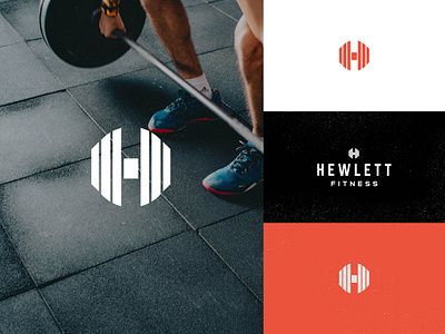 Hewlett Fitness Peronal Trainer Logo brand brand identity branding design fitness geometric graphic design gym icon identity logo logo design mark personal trainer red seal trainer type typography logo workout