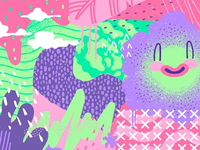 belle character cute cute illustration design flower flowers graphic guturo illustration memphis memphis style vector