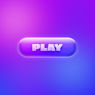 Glossy "Play" Button aqua button glass gloss glossy photoshop pill play ui design