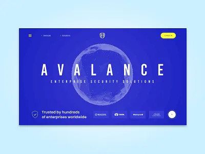 Avalance Website Ui cybersecurity technology ui uidesign uiux user interface ux webdesign website design