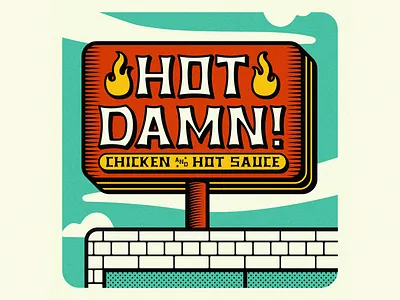 Hot Damn apparel badge branding craft beer drink font food and bev identity illustration lettering logo packaging resources typography