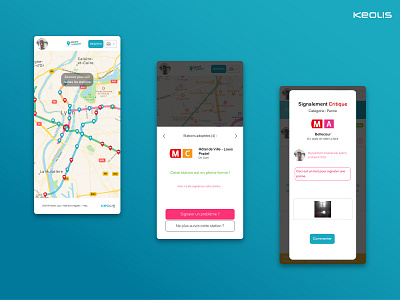 Adopte ta Station - Keolis android app design ios mobile mobile app ui ux