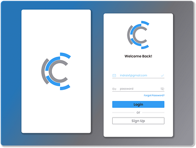 Splash Screen & Login Page UI app design loginpage splashscreen ui