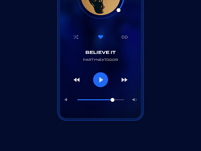 Muse app design blue mobile app mobile ui music music player music player app music player ui spotify typography ui design uiux