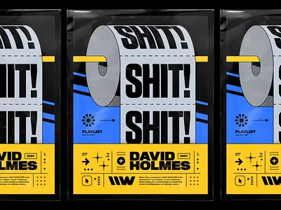 David Holmes – Shit! Shit! Shit! 70s abstract bashbashwaves david holmes motion design music playlist poster psychedelic rhox shit spotify toilet paper toilet roll typography vintage warner bros warner records