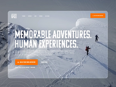 Adventure Base Web Concept Visual adventure animation motion responsive responsive web design responsive website travel travelling ui video background video bg web web design website