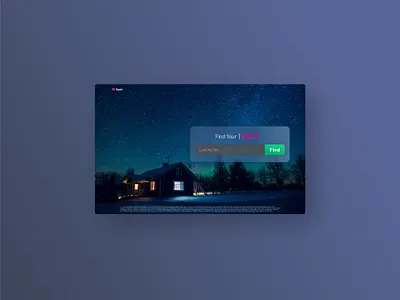 Spot (Dark Theme) | Keyphrase Real Estate Search dark theme figma glassmorphism homepage keyphrase product design real estate realestate search search bar search box search engine ui uiux