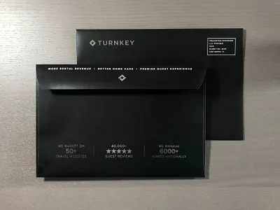 TurnKey Foil Direct Mail Envelope design direct mail foil high end luxury mail modern print design silver foil vector