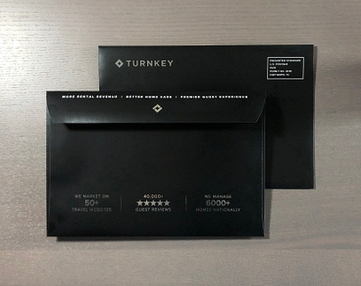 TurnKey Foil Direct Mail Envelope design direct mail foil high end luxury mail modern print design silver foil vector