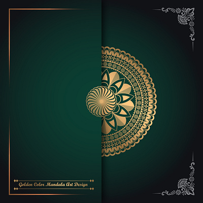 Golden Color Mandala Art Design 07 golden color mandala