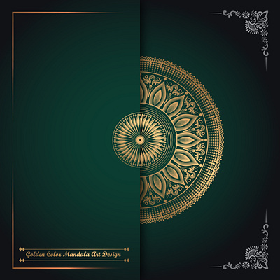 Golden Color Mandala Art Design 10 golden color mandala