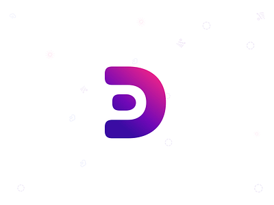 Devenfi logo branding crypto d design devenfi futuristic gradient logo vector