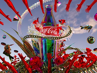 Coca-cola x Twitch Styleframe 002 3d coke design redshift3d