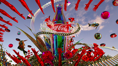 Coca-cola x Twitch Styleframe 002 3d coke design redshift3d