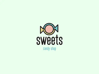 Sweets Candy Shop Logo branding design illustrator logo logo design mascot logo vector