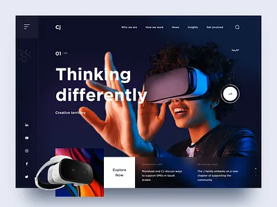 Landing Page Modern Tech clean dark dark mode dark ui design landing page modern sketch tech ui ux web design webdesign website website concept