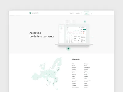 Landing Page Copayments branding clean ui design flat interface ios minimal ui ux web webdesign website