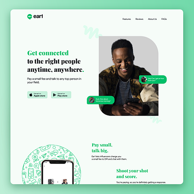 Ear1 hompage africa app branding design minimalist typography ui ui design uiux website