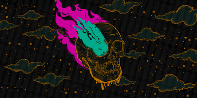 [ILLUSTRATION] Skull. Digital paint art design graphic illustration skate skull skull art