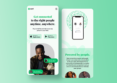 ear1 hompage - mobile africa app brand design flat minimalist mobile app mobile design mobile ui socialapp typography ui ui design uiux