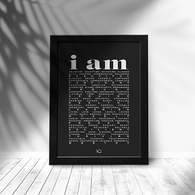 Affirmations Print affirmations art black brand design iam inspiration print quotes typography