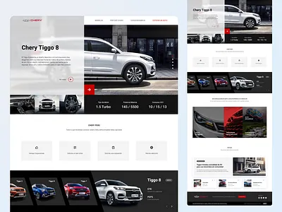 Chery Landing Page Design UI/UX auto car drive family landing mazda red sport suv toyota ui ux web website