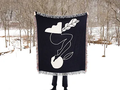 Female Form Blanket abstract blanket design female illustration minimalist minneapolis textiles
