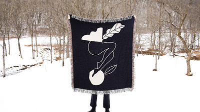 Female Form Blanket abstract blanket design female illustration minimalist minneapolis textiles