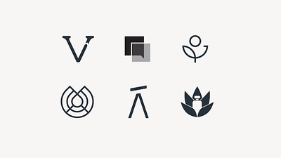 Various logos agave branding design geometric graphic design graphic design logo hostel icon logo logomark meditation mindfulness minimal podcast tequila