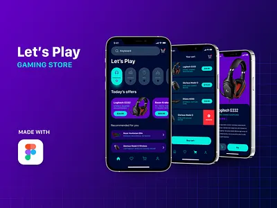 Let's Play - Gaming Store Concept app design gamer gaming gaming app keyboard mouse ui user experience user interface ux