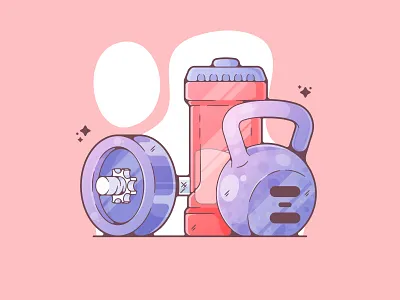 exercise equipment adobe adobe illustrator artwork clean color creative designer dribbble exercise flat flat design graphic design illustration minimal modern portfolio shot vector art workout