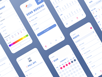 Habit Tracker App app habit interaction design ios minimal ui