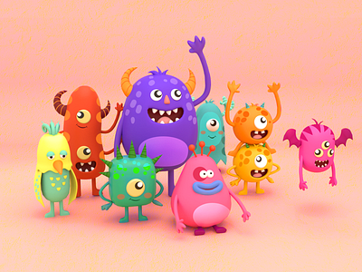 Monster Club cinema4d illustration