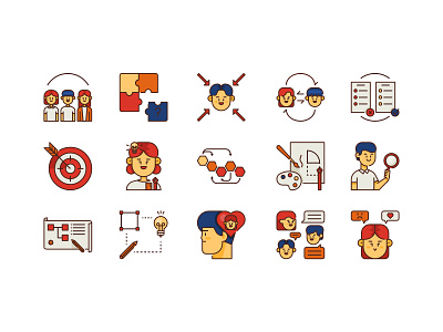 Design Thinking Icon Set design design thinking icon icon design icon set iconography icons illustration