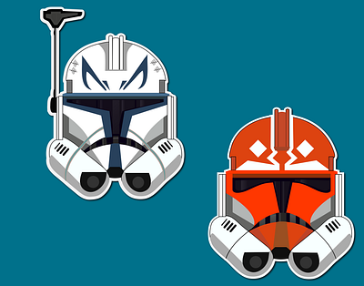 StarWars Stcikers art captain rex cartoon clone trooper design freestyle graphic graphic design helmet design helmets illustration marvel robots sketch starwars stickers