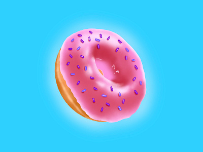 Donut donut donuts glazed illustration sprinkles yummy