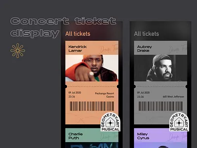 Magician universe geometry-Ticket Center app design icon music ui ux