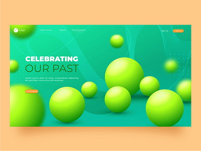 Celebrating Landing Page app design flat graphic design minimal ui vector web