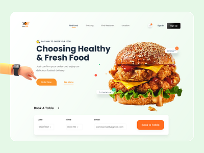 Restaurant Web UI Design Exploration best shot burger clean ui designer ecommerce fast food menu food app landing page pizza popular shot restaurant resturant table booking tazrin trendy ui ux web ui website