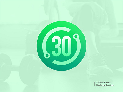 30 Days fitness challenge app icon 30 day challenge 30 days app icon fitness fitness app fitness icon fitness logo fitness tracker icon design ios app ios app design logo minimal icon ui