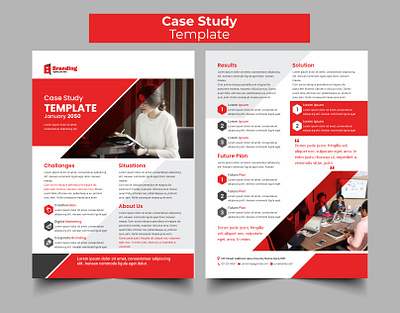 Case Study Template a4 case study corporate creative marleting modern print professional