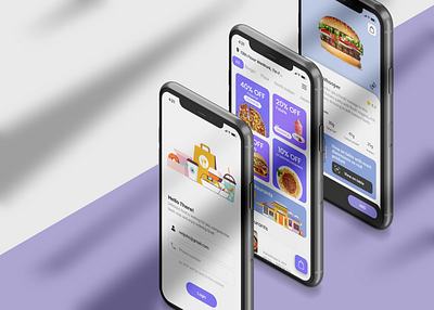 Food App appdesign cart delivery delivery app delivery service food food app login mobileapp mockup signup userinterface
