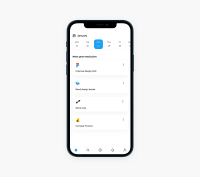 New year resolution app mockup