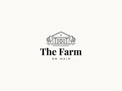 Line logo design barn brand brand design brand identity branding cottage design farm house logo logodesign mark nature rustic rustic logo trees typography vector wedding wedding venue