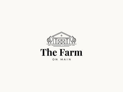 Line logo design barn brand brand design brand identity branding cottage design farm house logo logodesign mark nature rustic rustic logo trees typography vector wedding wedding venue